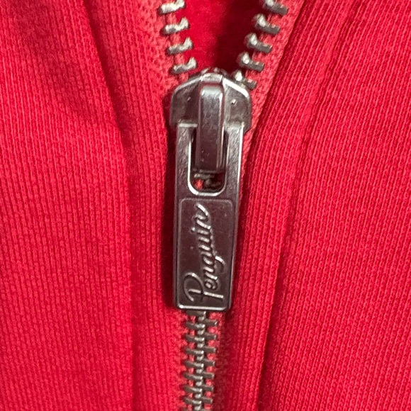 Original Penguin Red Zip-Up Sweater for Men - Picture 3 of 5